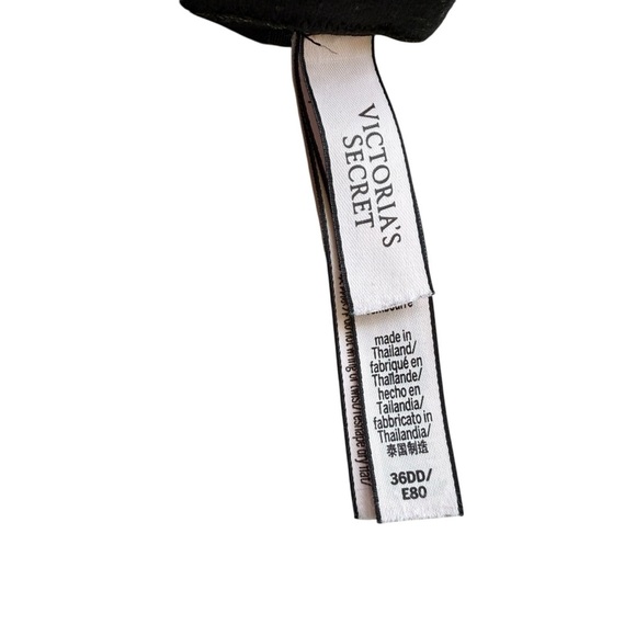 Victoria's Secret Dream Angels Push Up Bra 36DD Black Lace Unlined Underwire - Picture 5 of 6